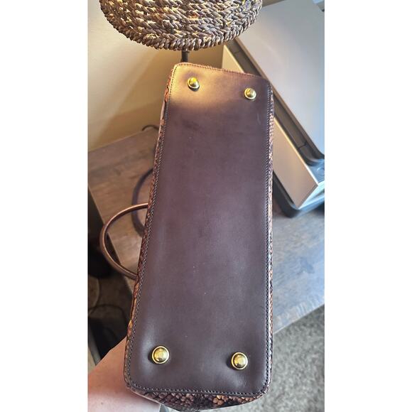 NWOT BRAHMIN SNAKESKIN EMBOSSED LEATHER 2 WAY HANDBAG - Picture 13 of 13